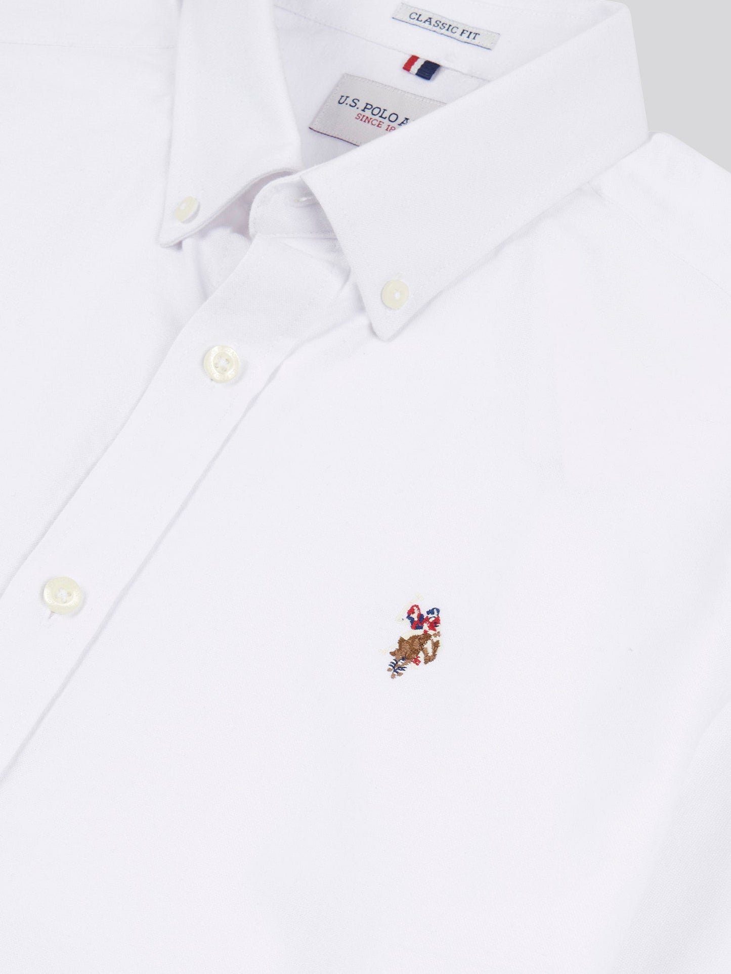 Mens Short Sleeve Oxford Shirt Bright White