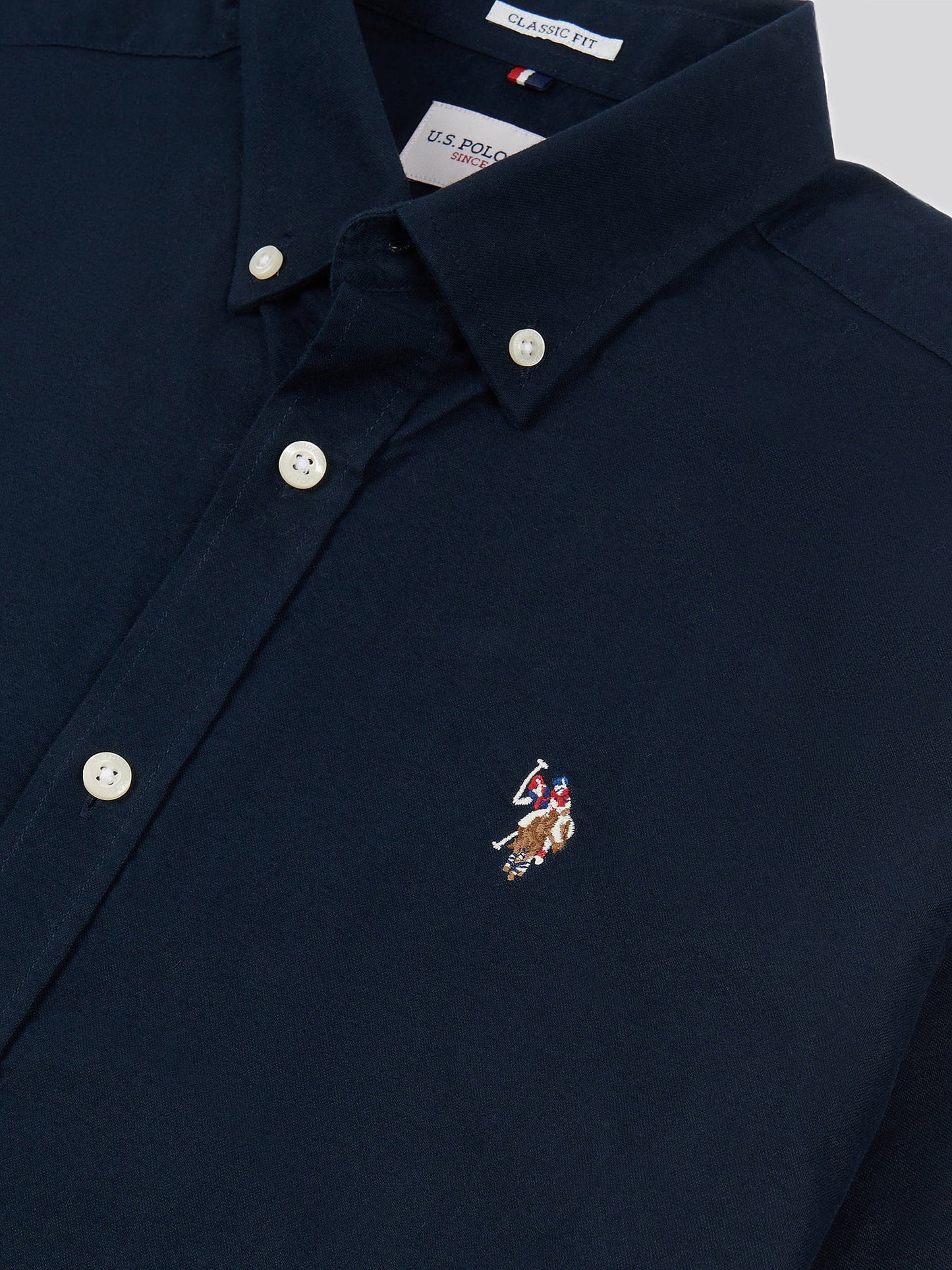 Mens Short Sleeve Oxford Shirt Dark Sapphire Navy