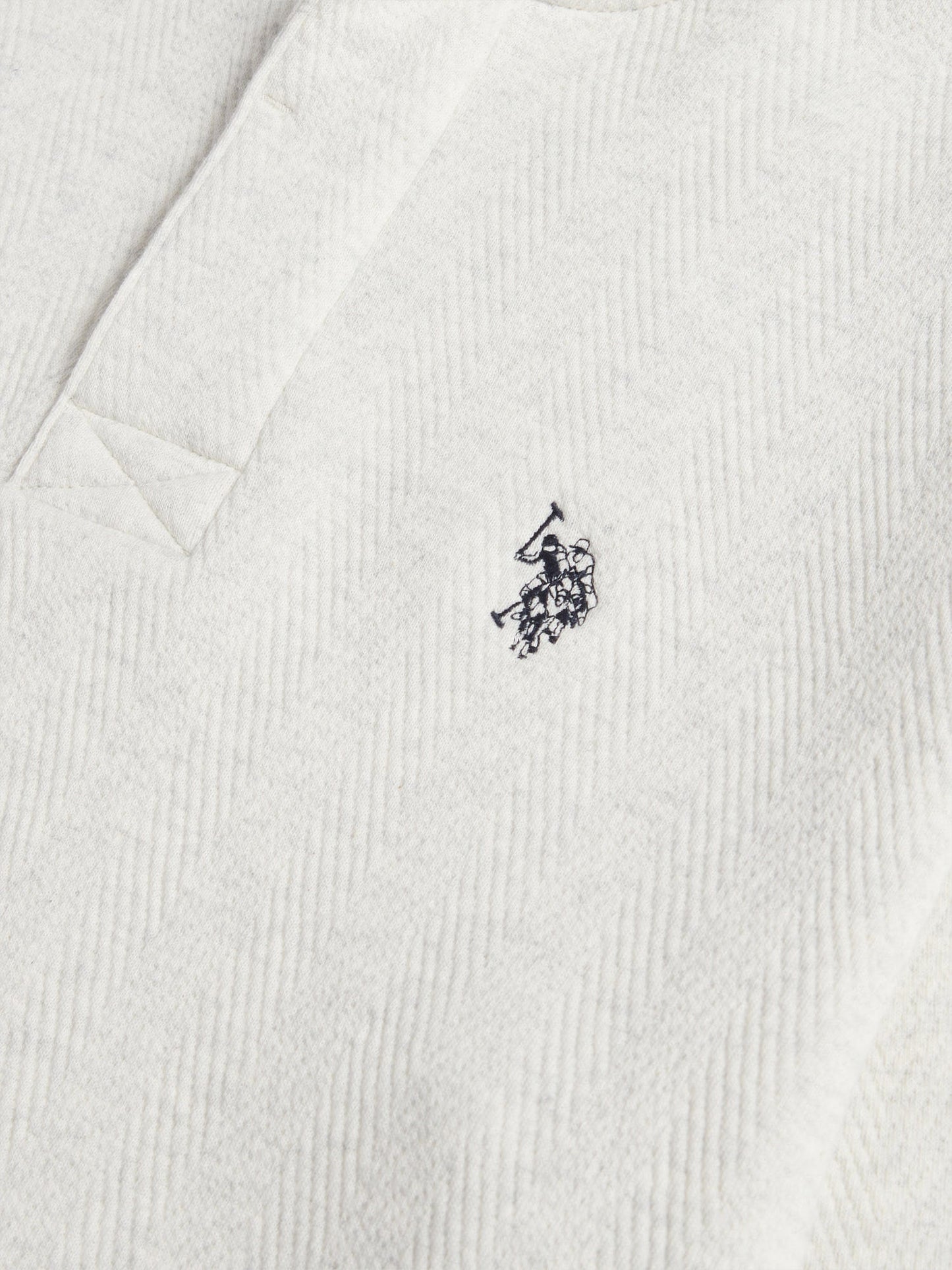 Mens Herringbone Open Hem Funnel in Light Grey Marl