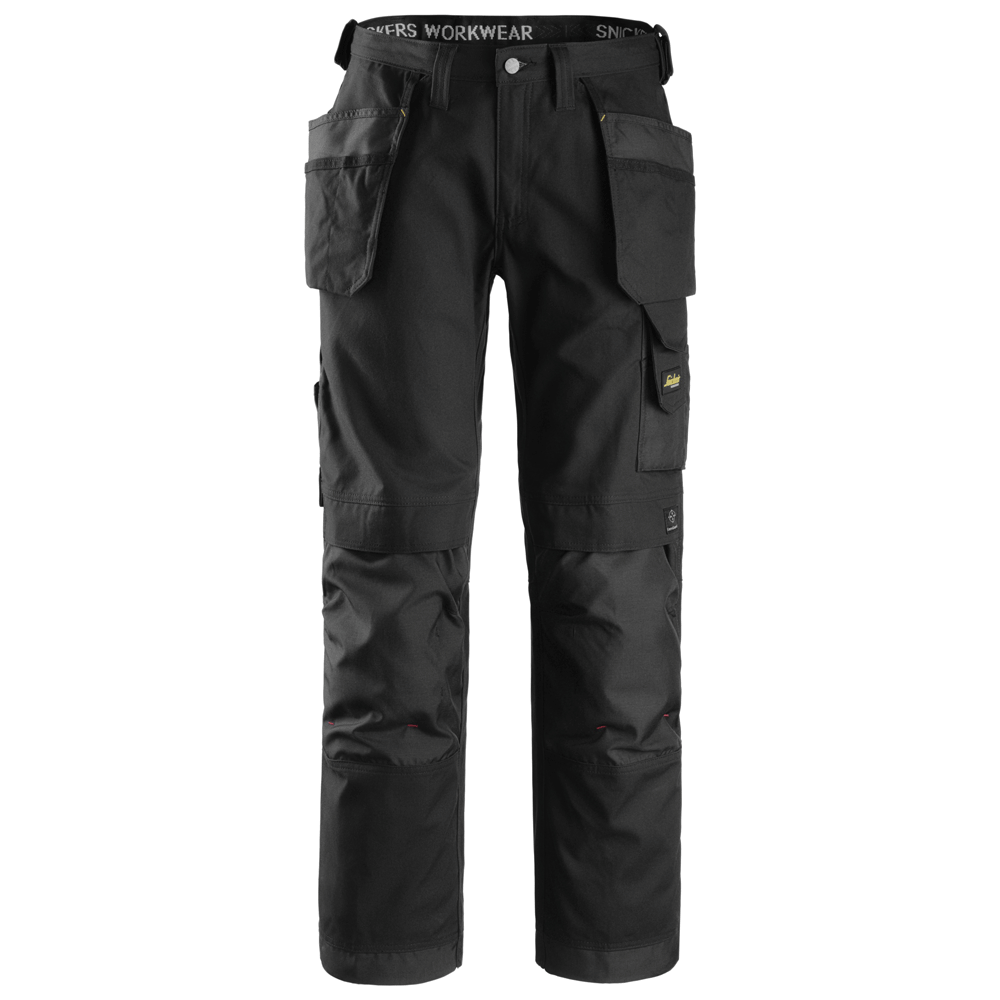 Snickers 3214 Craftsmen Holster Pocket Trousers, Canvas+ Black Waist 36" - Leg 32" - Snickers Size: 52
