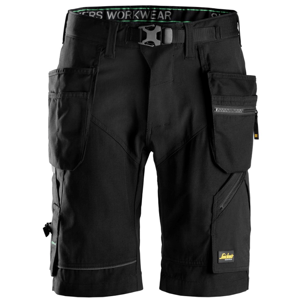 Snickers 6904 FlexiWork Holster Pocket Work Shorts Black Waist Size 31" / Snickers Size: 46