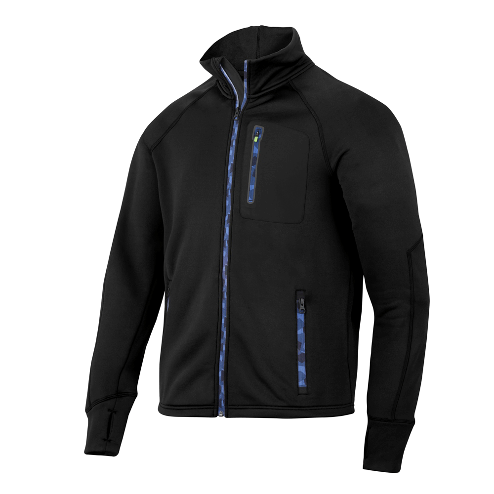 Snickers 8001 FlexiWork Stretch Fleece Jacket Black XS