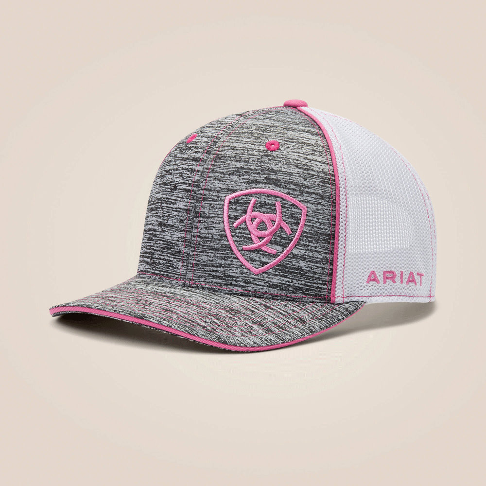 Ariat 10029817 Womens Offset Shield Logo Trucker Cap