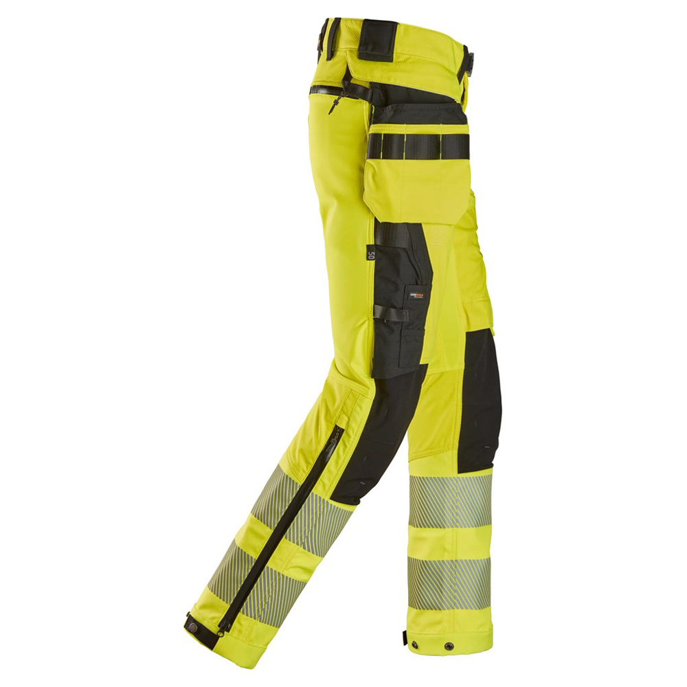 Snickers 6930 H-Vis Detachable Holster Pocket 4-Way Stretch Trousers Class 2