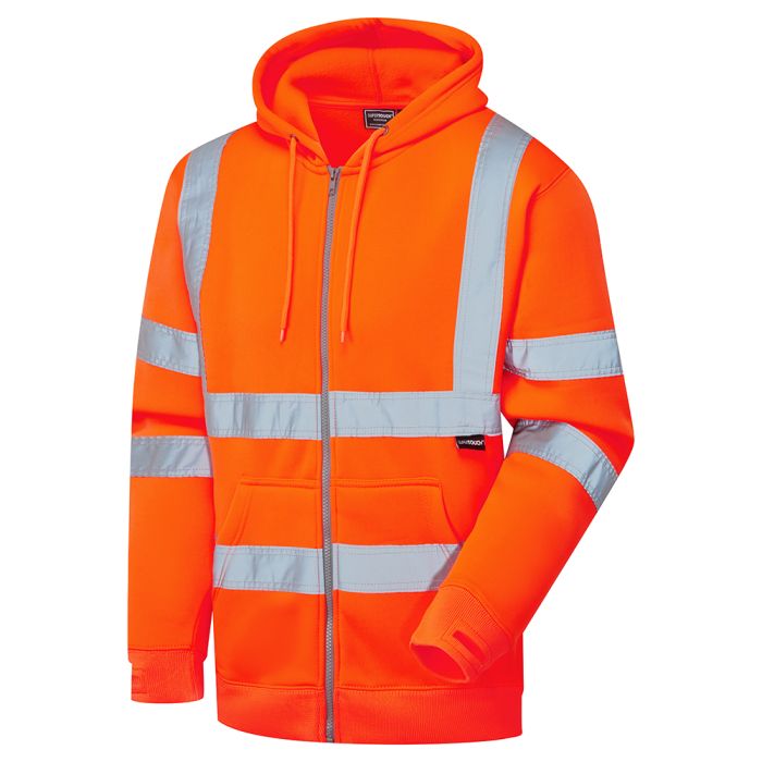 Supertouch Hi Vis Orange Zipped Hoodie