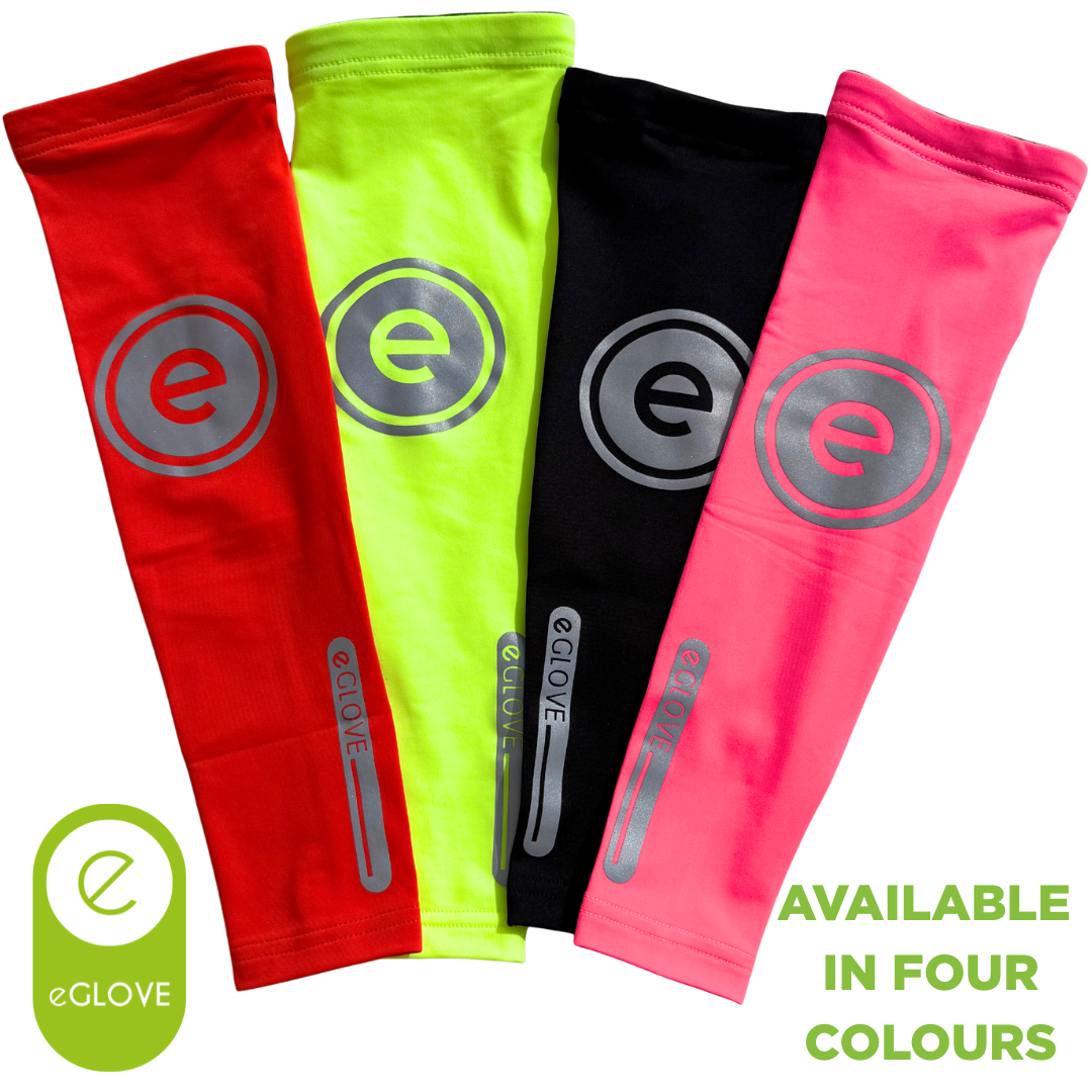 eGLOVE Hi-Vis Armsleeves – Orange | Reflective Running Arm Warmers