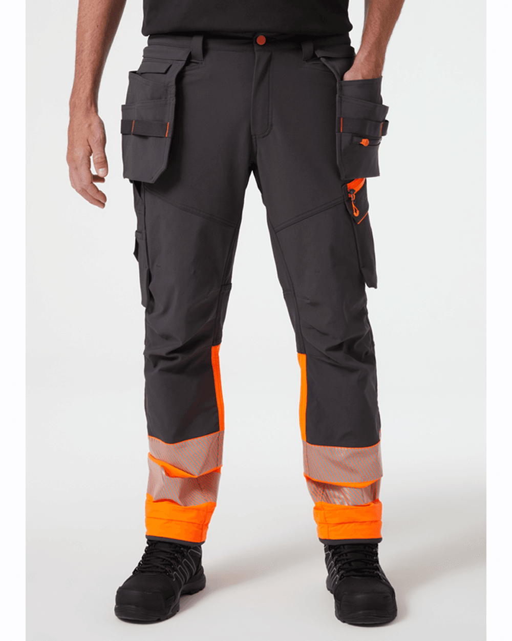 Helly Hansen 77500 Hi-Vis ICU BRZ 4-Way Holster Pocket Knee Pad Stretch Trousers Class 1