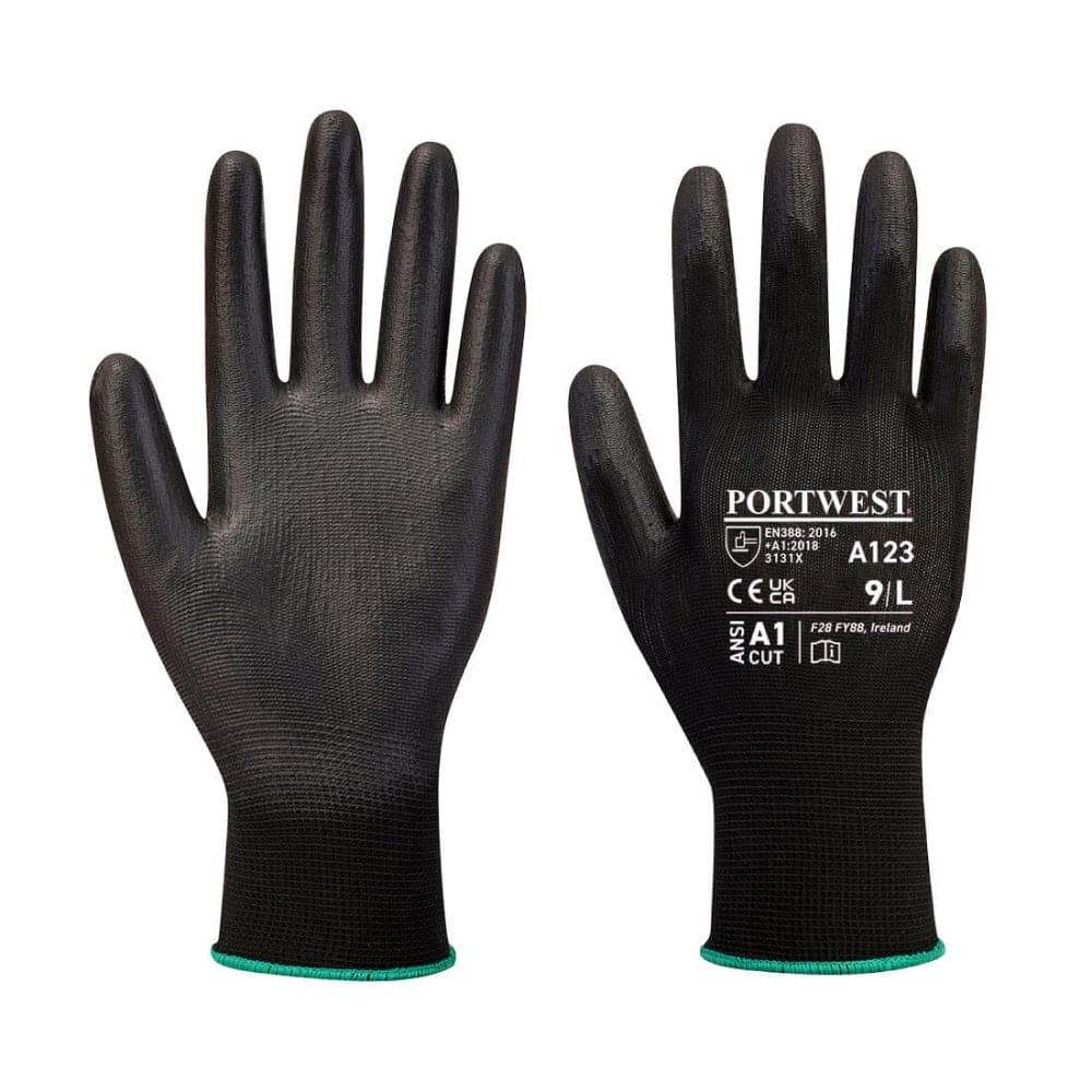 Portwest A123 PU Palm Glove Latex Free - Full Carton (144 pairs)