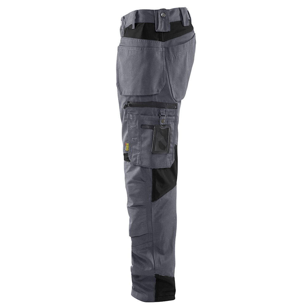 Blaklader 1555 Holster Pocket Craftsmen Work Trousers Grey / Black