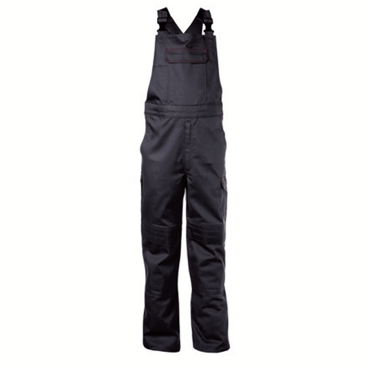 DASSY Dakota 400142 Flame Retardant Kneepad Bib & Brace Overall Black 36" Waist, 32" Leg
