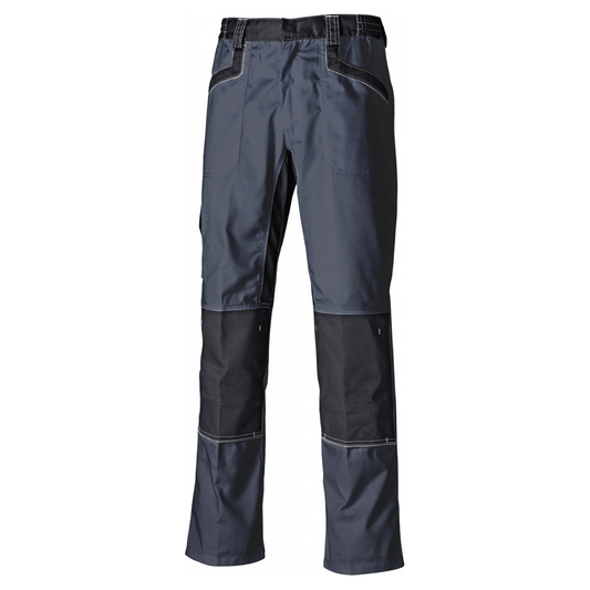 Dickies Industry 260 Elasticated Work Knee Pad Trouser Grey/Black, 34" Waist 34" Leg