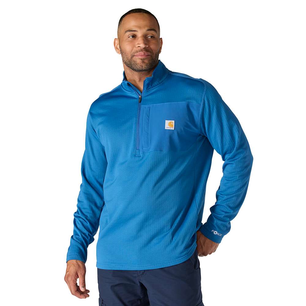 Carhartt 106423 Force Relaxed Fit Mock Neck Half-Zip T-Shirt