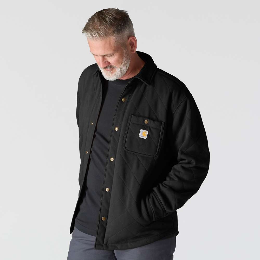 Carhartt 107270 Rain Defender Loose Fit Heavyweight Quilted Snap Front Shirt Jac