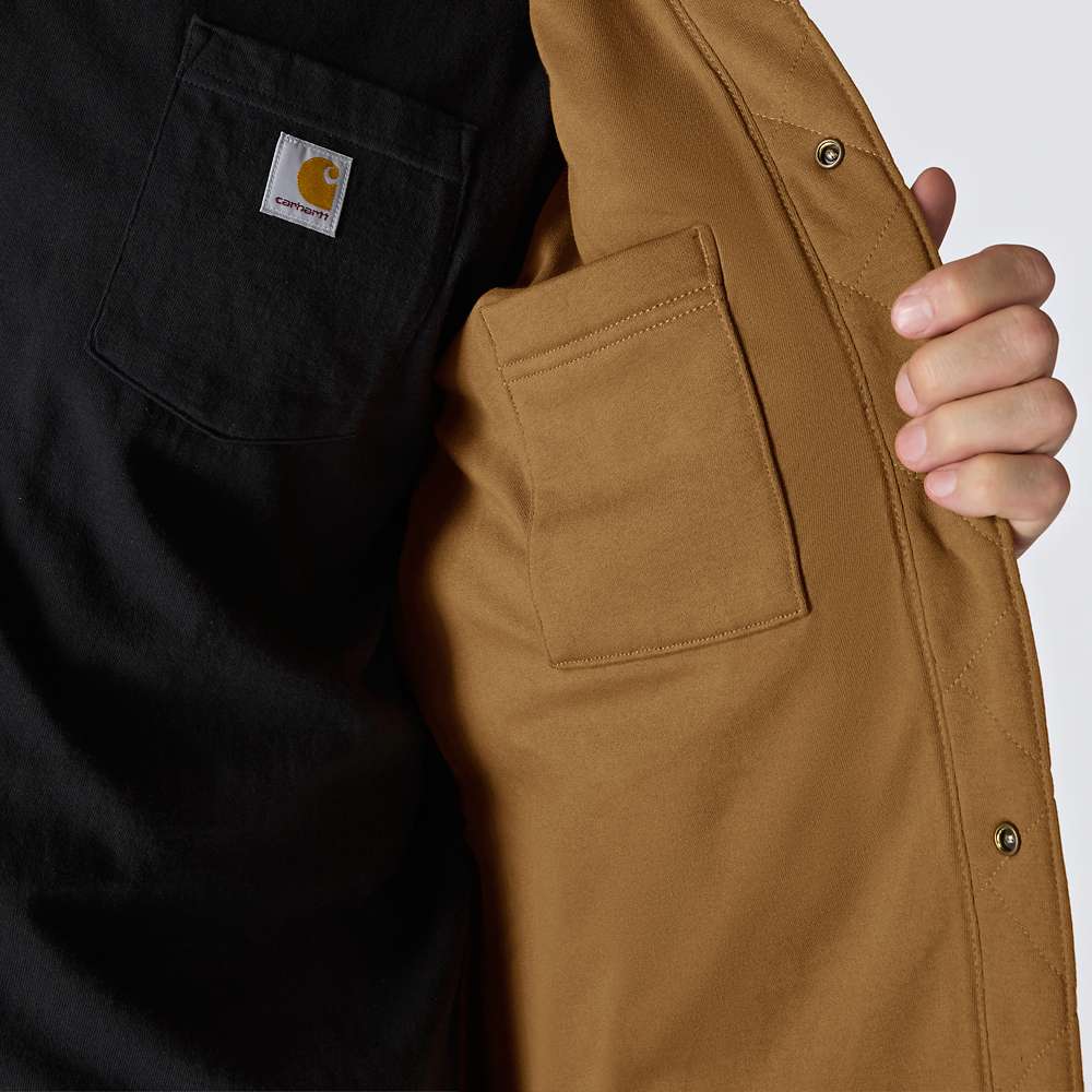 Carhartt 107270 Rain Defender Loose Fit Heavyweight Quilted Snap Front Shirt Jac