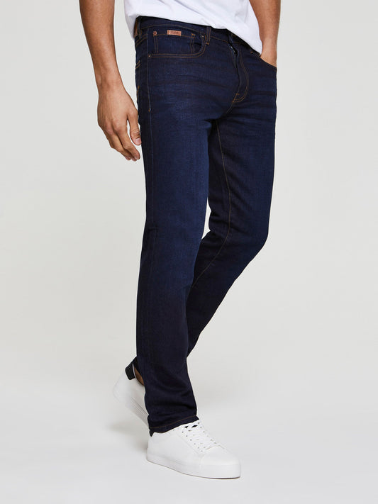 Mens 5 Pocket Slim Fit Denim Jeans in Rinse Wash