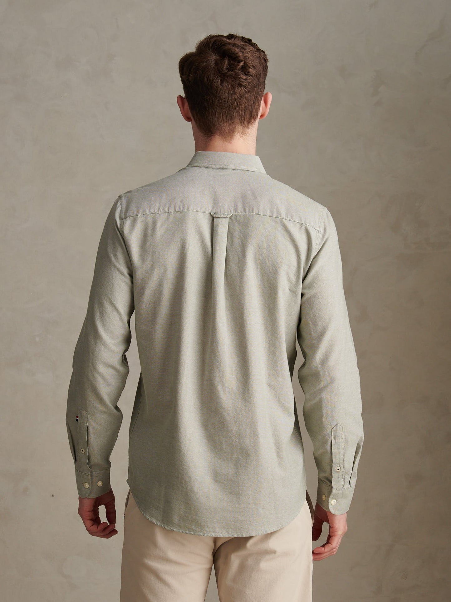 Mens Peached Oxford Shirt Sea Spray
