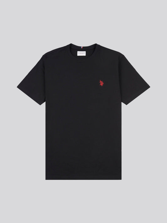 Mens Double Horsemen T-Shirt Black / Haute Red DHM