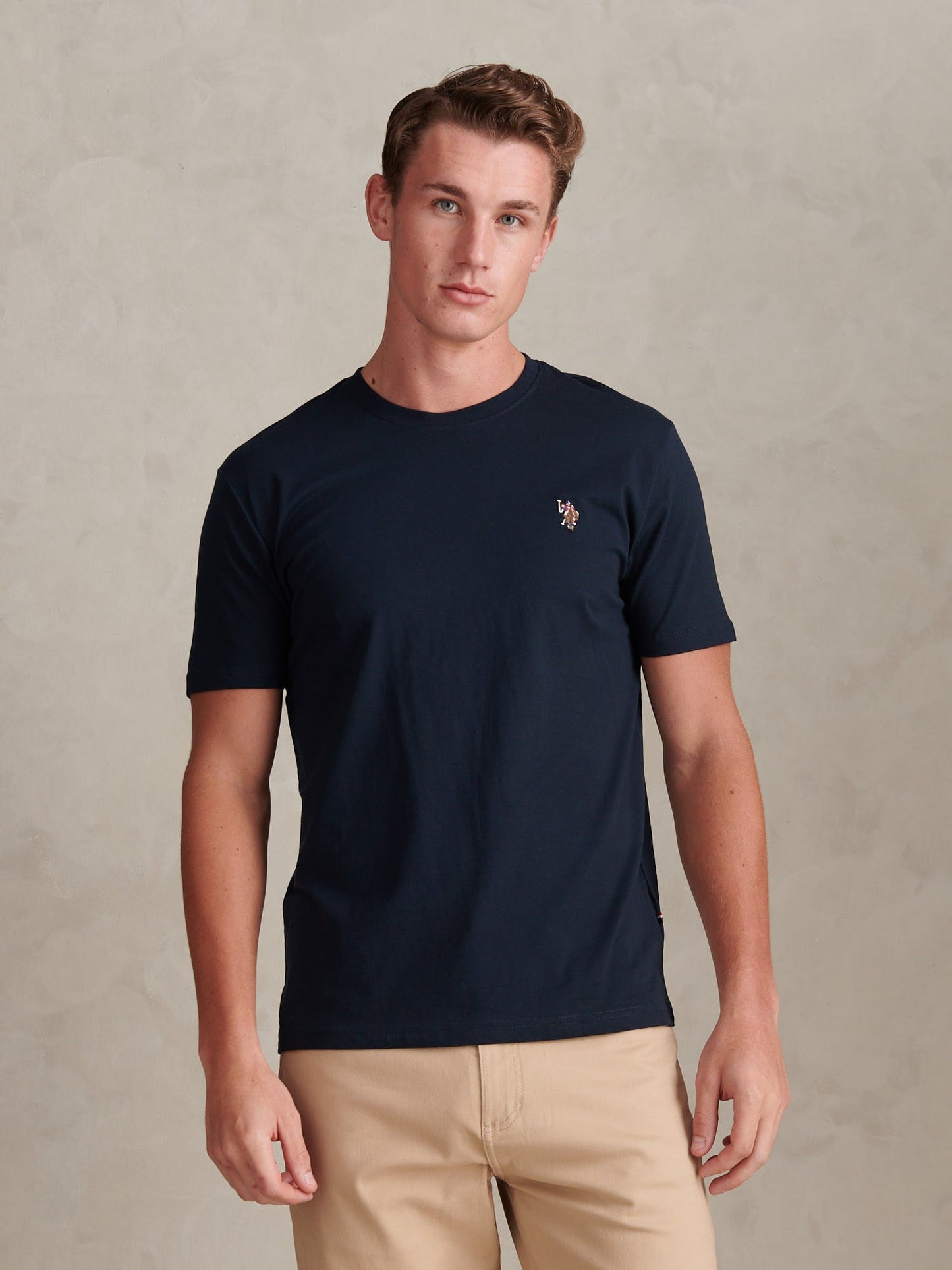 Mens Double Horsemen T-Shirt Dark Sapphire Navy / Multi Coloured DHM