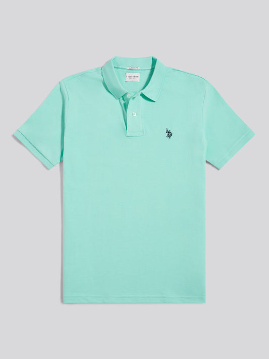 Mens Double Horsemen Polo Shirt Ice Green