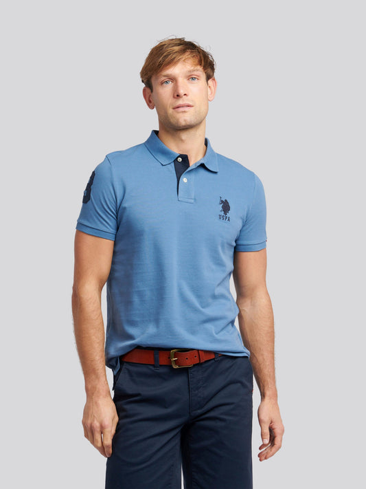 Mens Player 3 Polo Shirt Blue Horizon