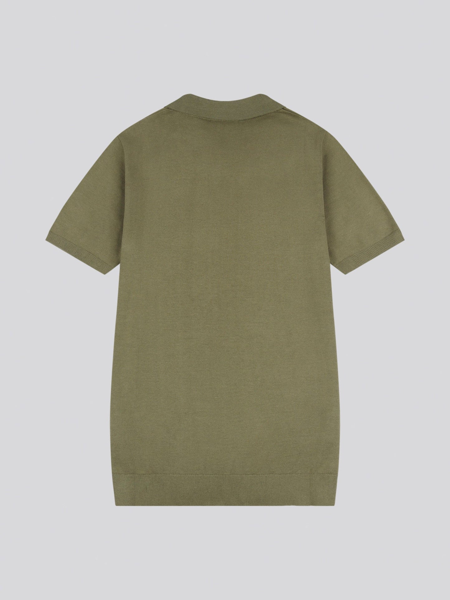 Mens Combed Cotton Revere Polo Shirt in Mulled Basil/Multi coloured DHM