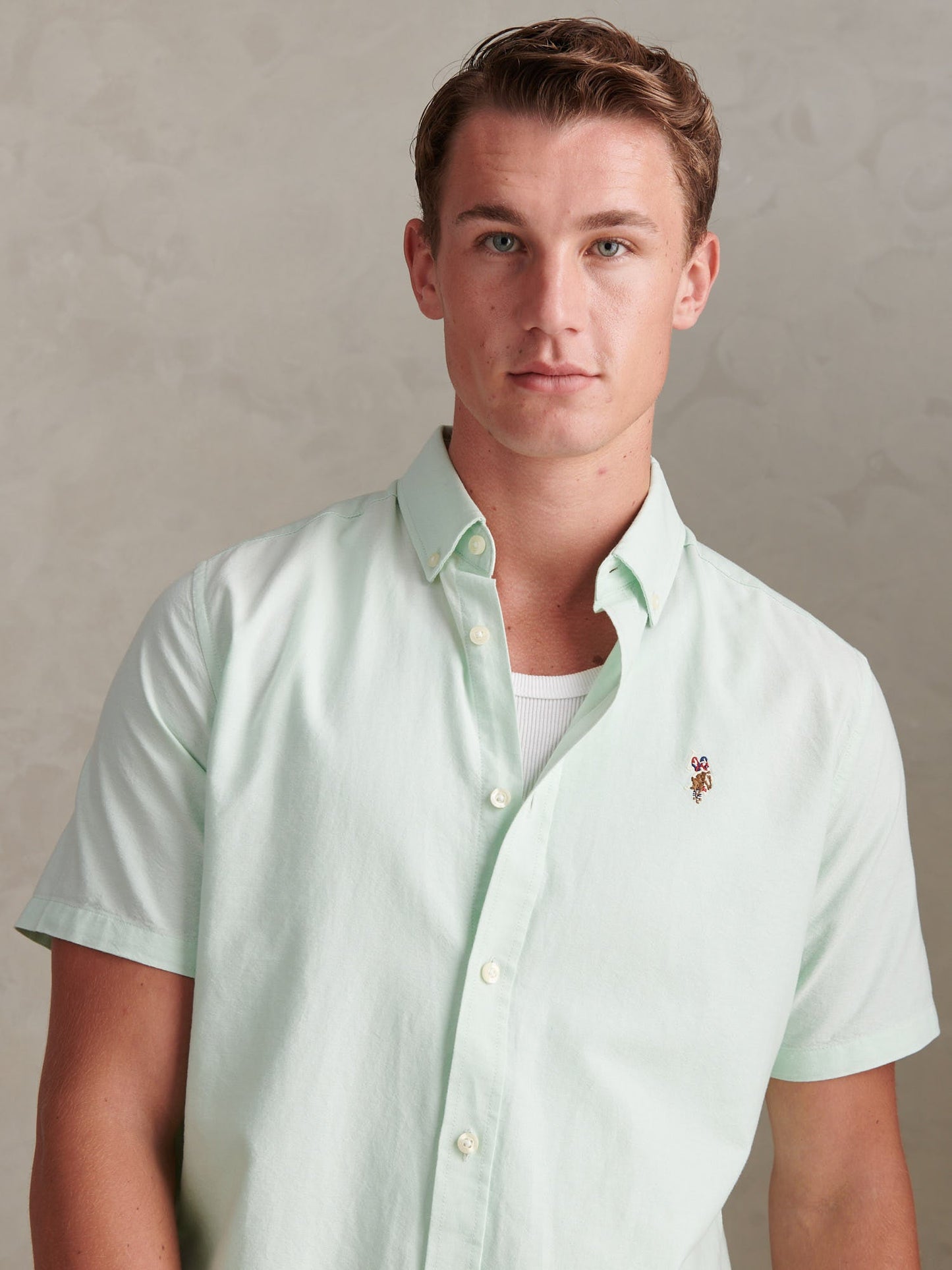 Mens  Short Sleeve Oxford Shirt Bay