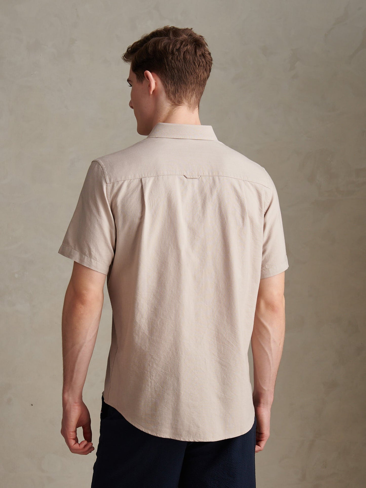 Mens  Short Sleeve Oxford Shirt String
