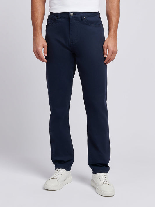 Mens Bedford Cord 5 Pocket Trouser in Dark Sapphire Navy