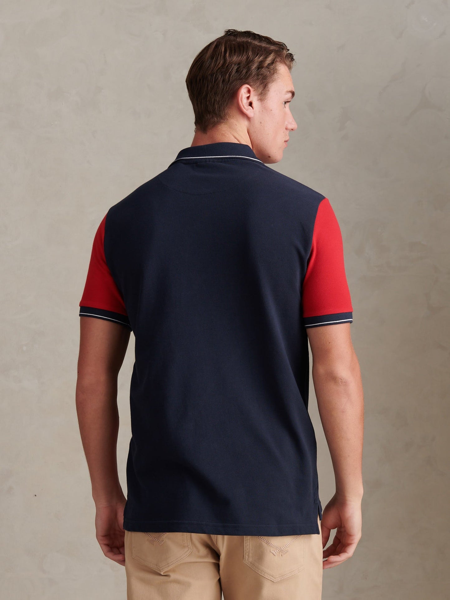 Mens Sash Pique Polo Shirt Dark Sapphire Navy