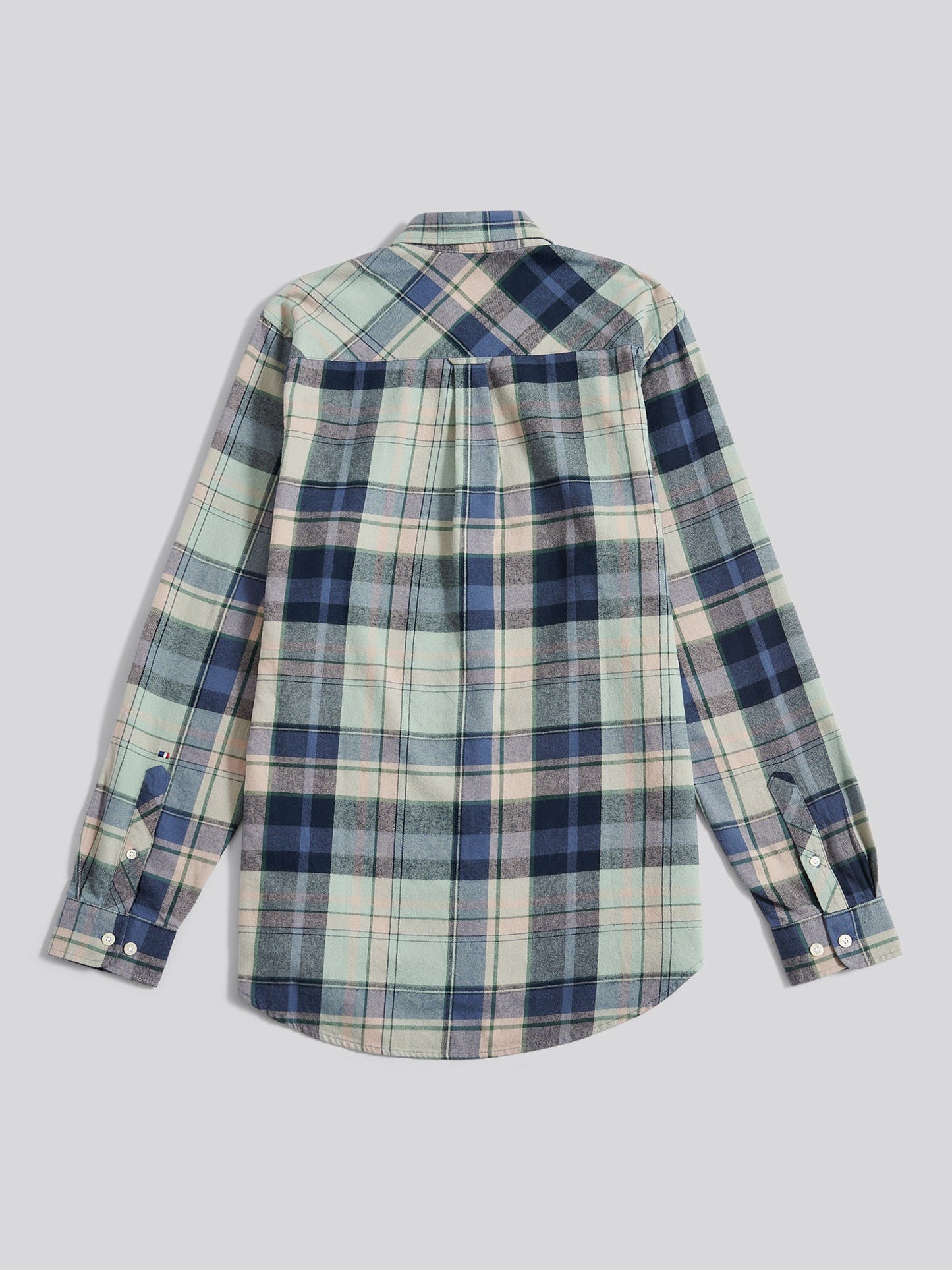 Mens Checked Buttondown Shirt in Vintage Indigo