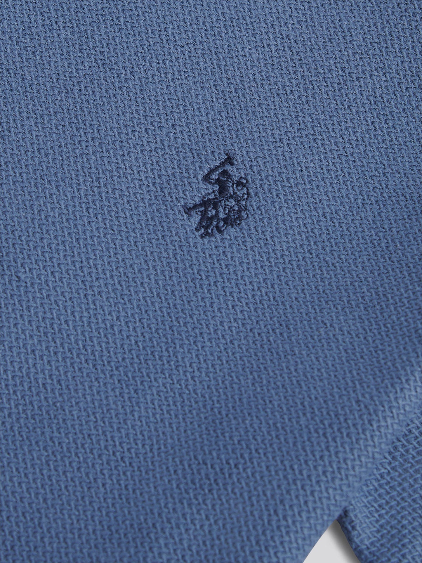 Mens HerringboneTexture T-Shirt in Vintage Indigo