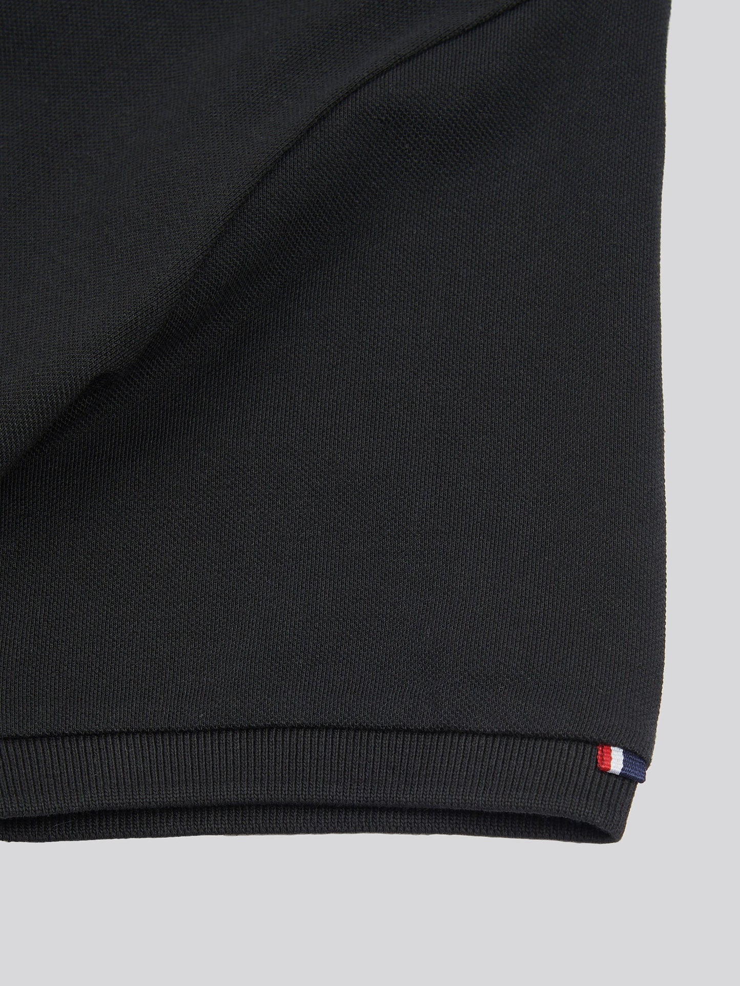 Mens Large Player Pique Polo Shirt in Black Bright White DHM