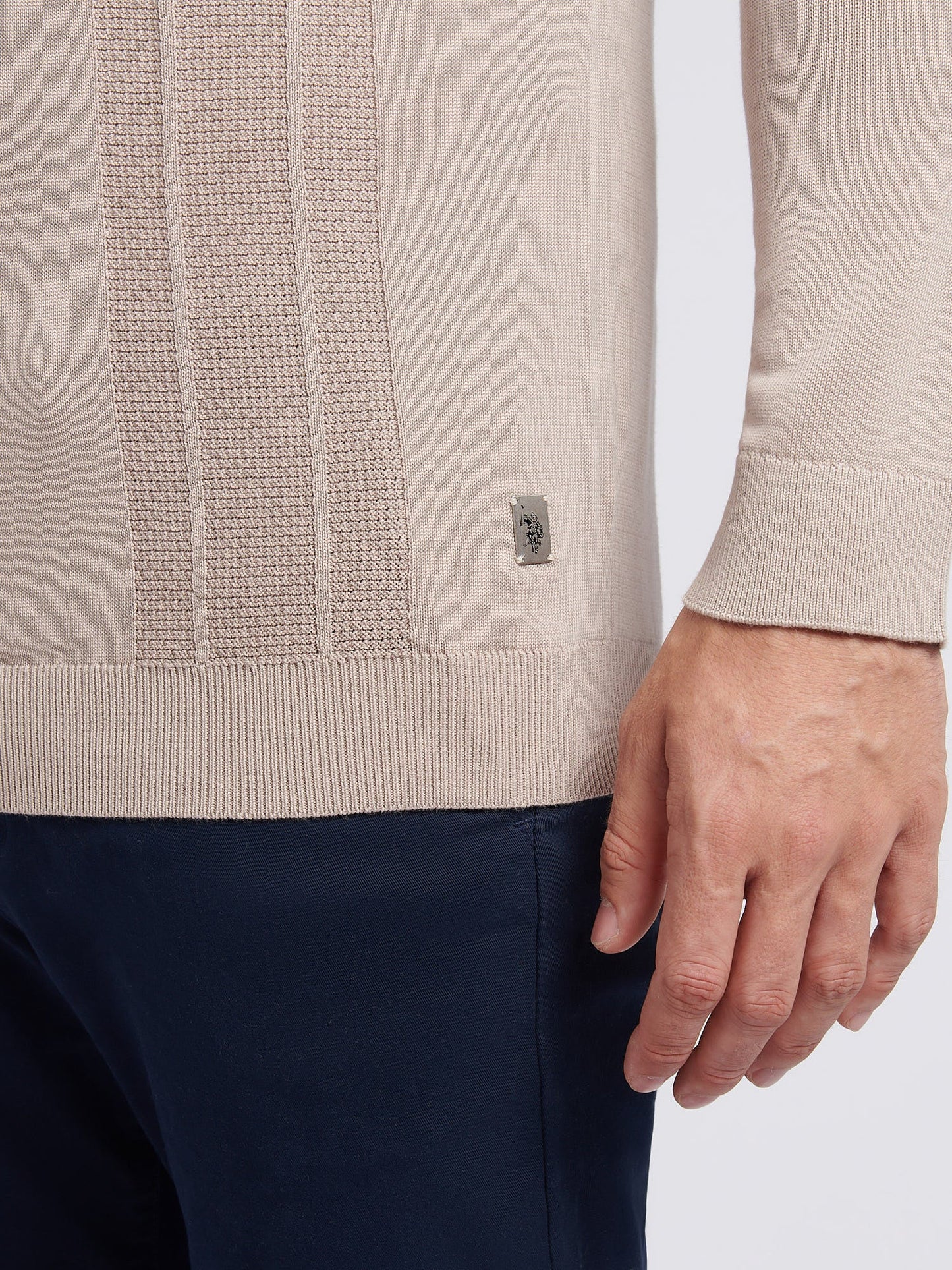 Mens Signature Smart Texture Polo Shirt in Atmosphere