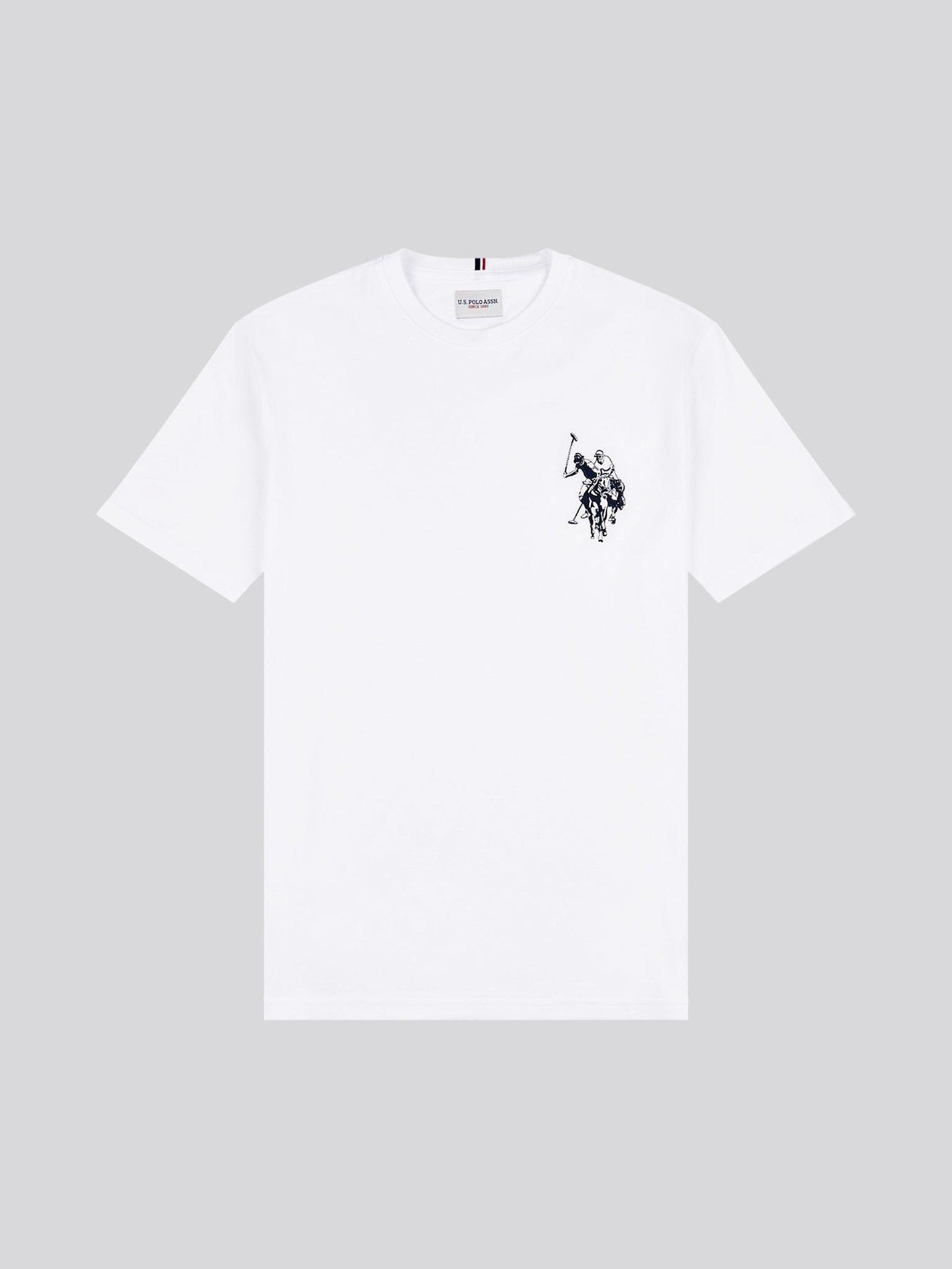 Mens Large Player T-Shirt in White / Dark Sapphire Navy DHM