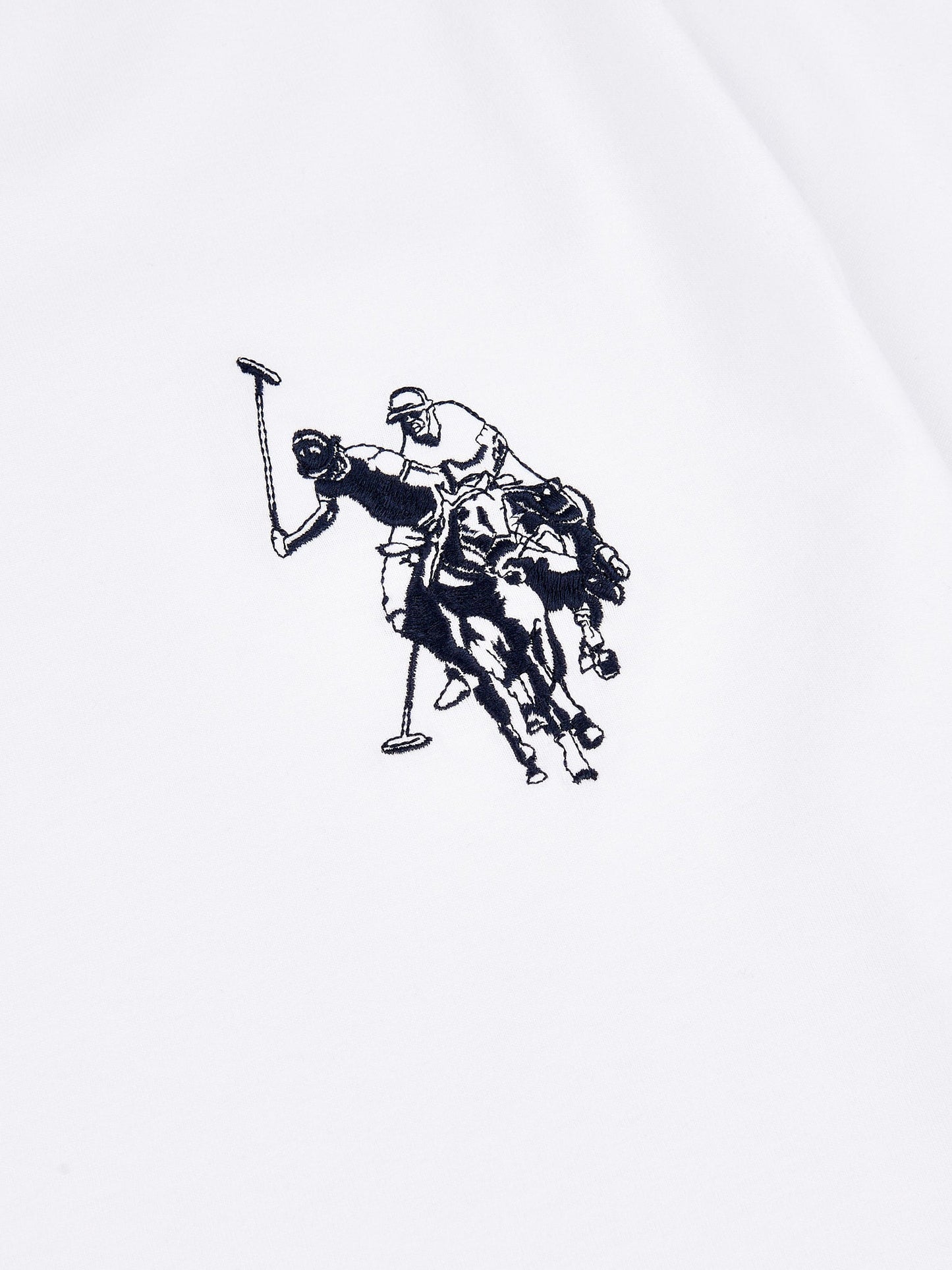 Mens Large Player T-Shirt in White / Dark Sapphire Navy DHM