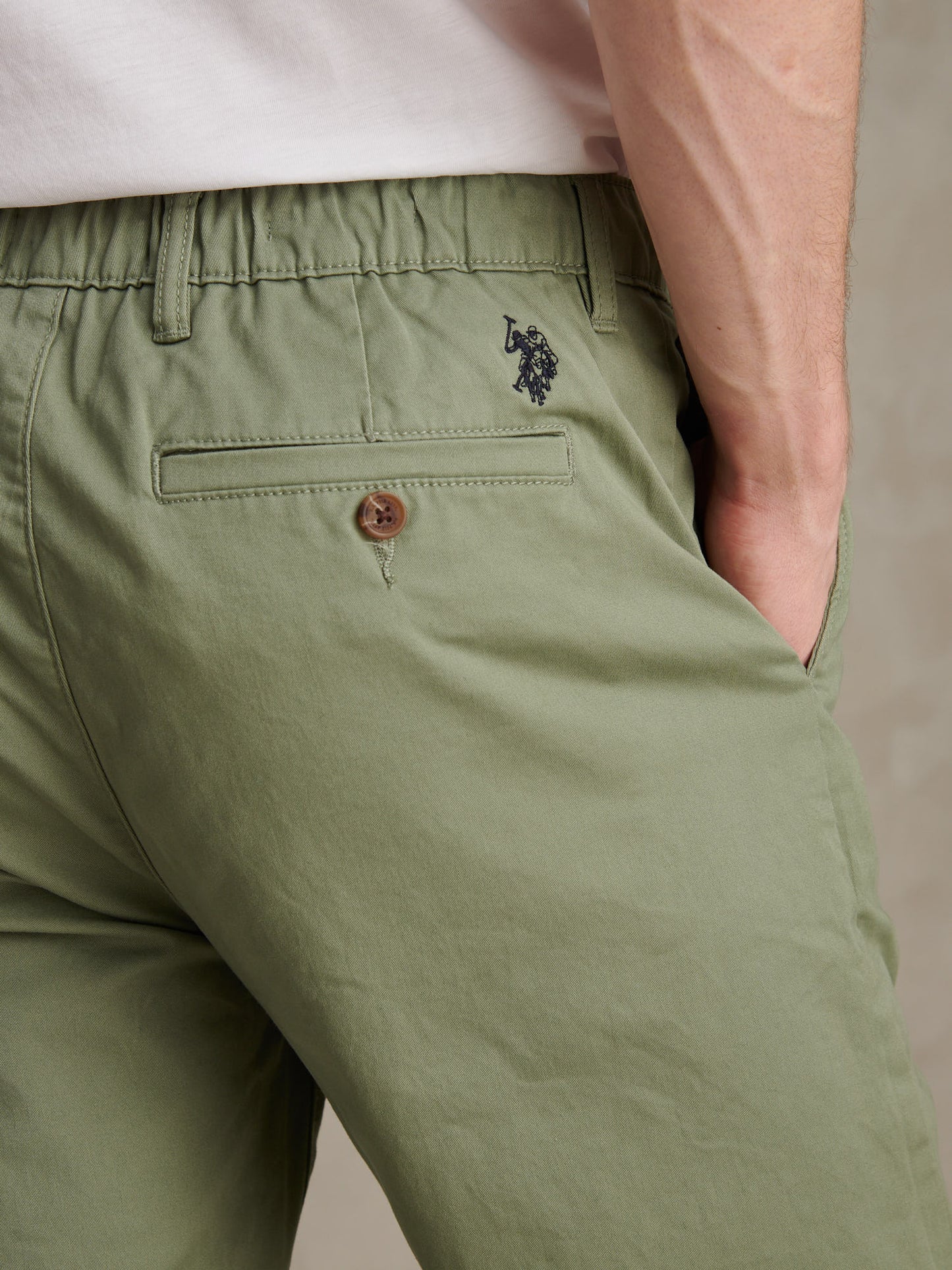 Mens Comfort Waist Classic Chino Sea Spray