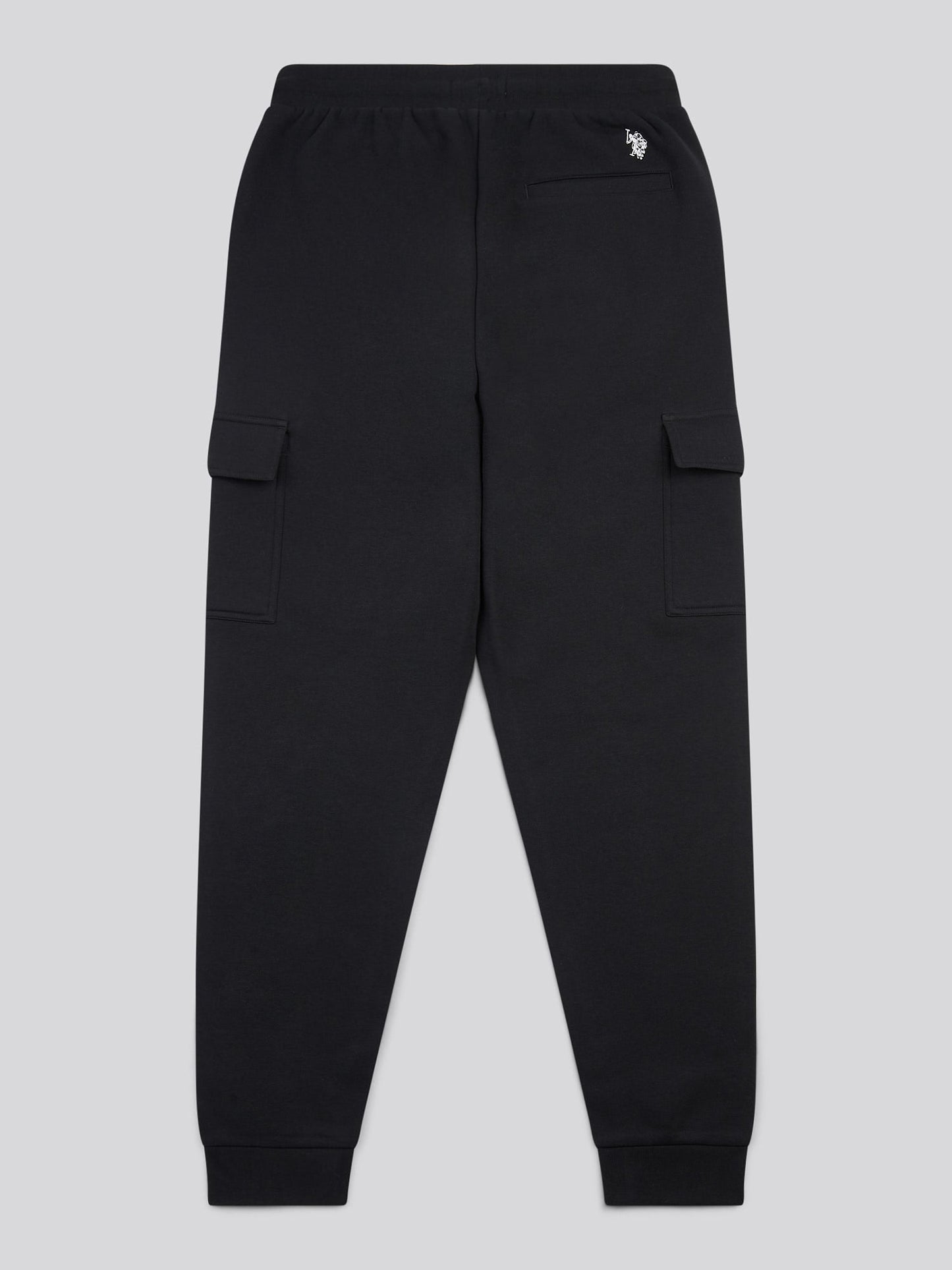 Mens Double Horsemen Cargo Sweat Jogger in Black