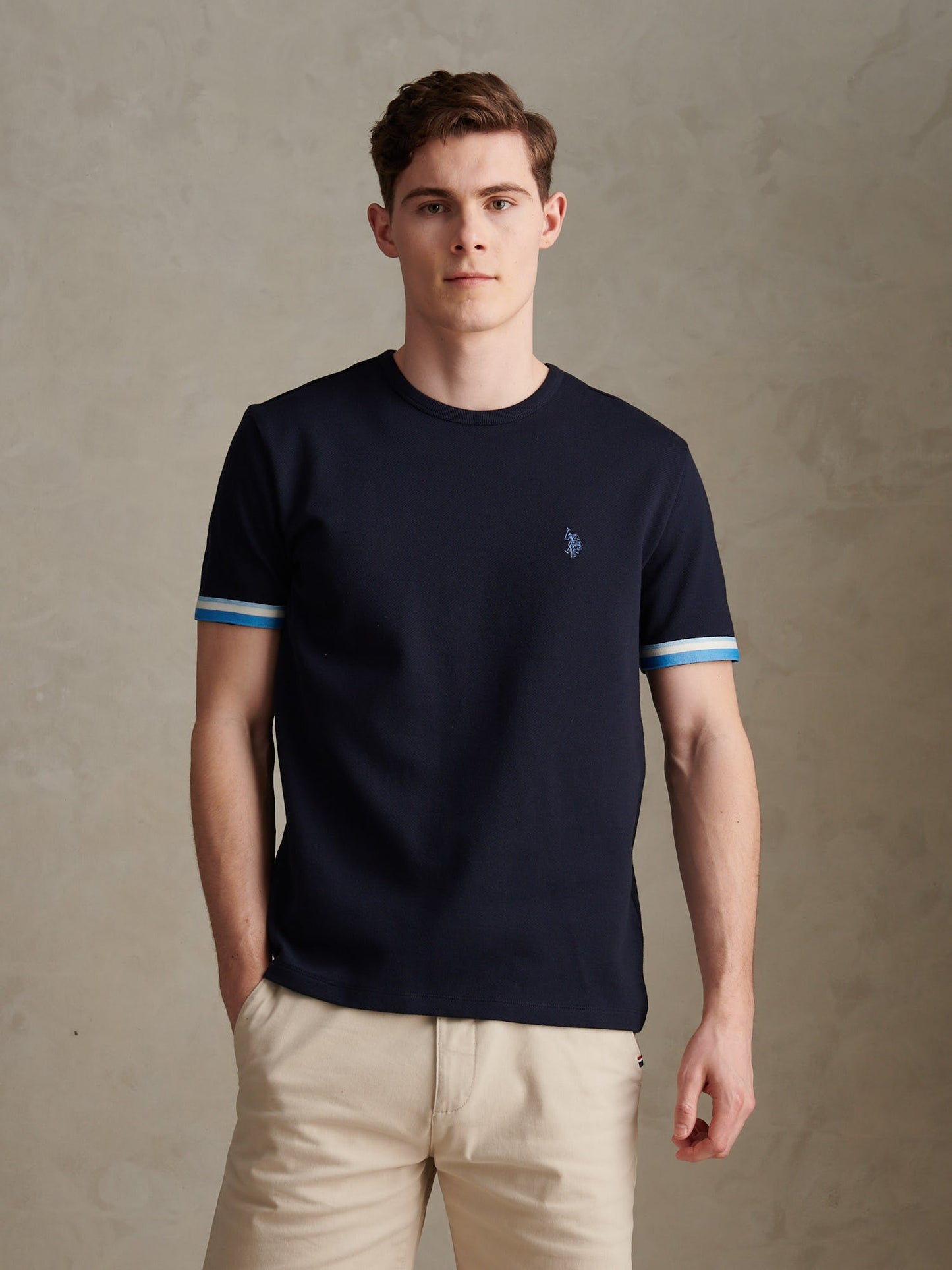 Mens Twill Taped T-Shirt Dark Sapphire Navy