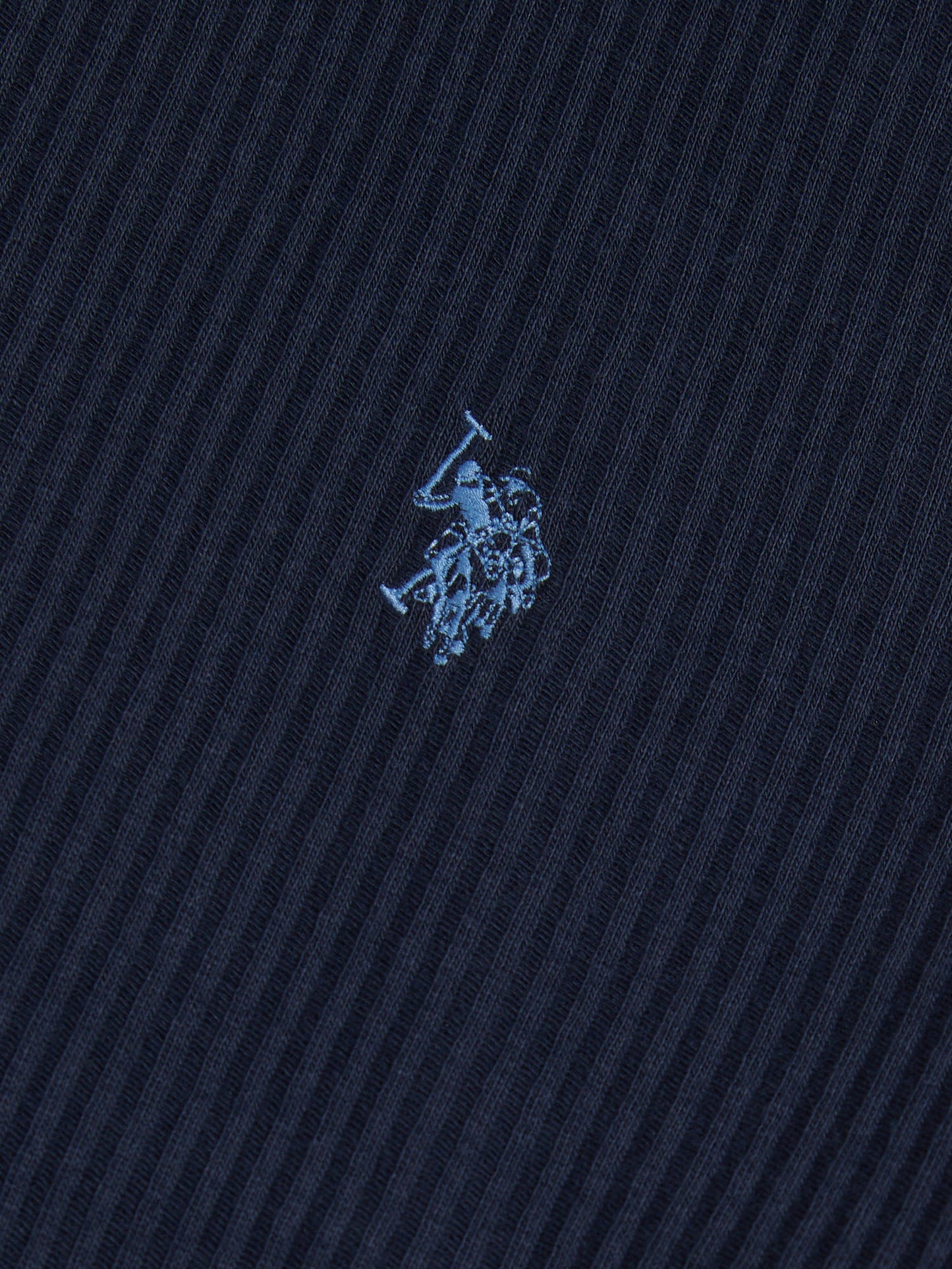 Mens Rib Texture T-Shirt Dark Sapphire Navy
