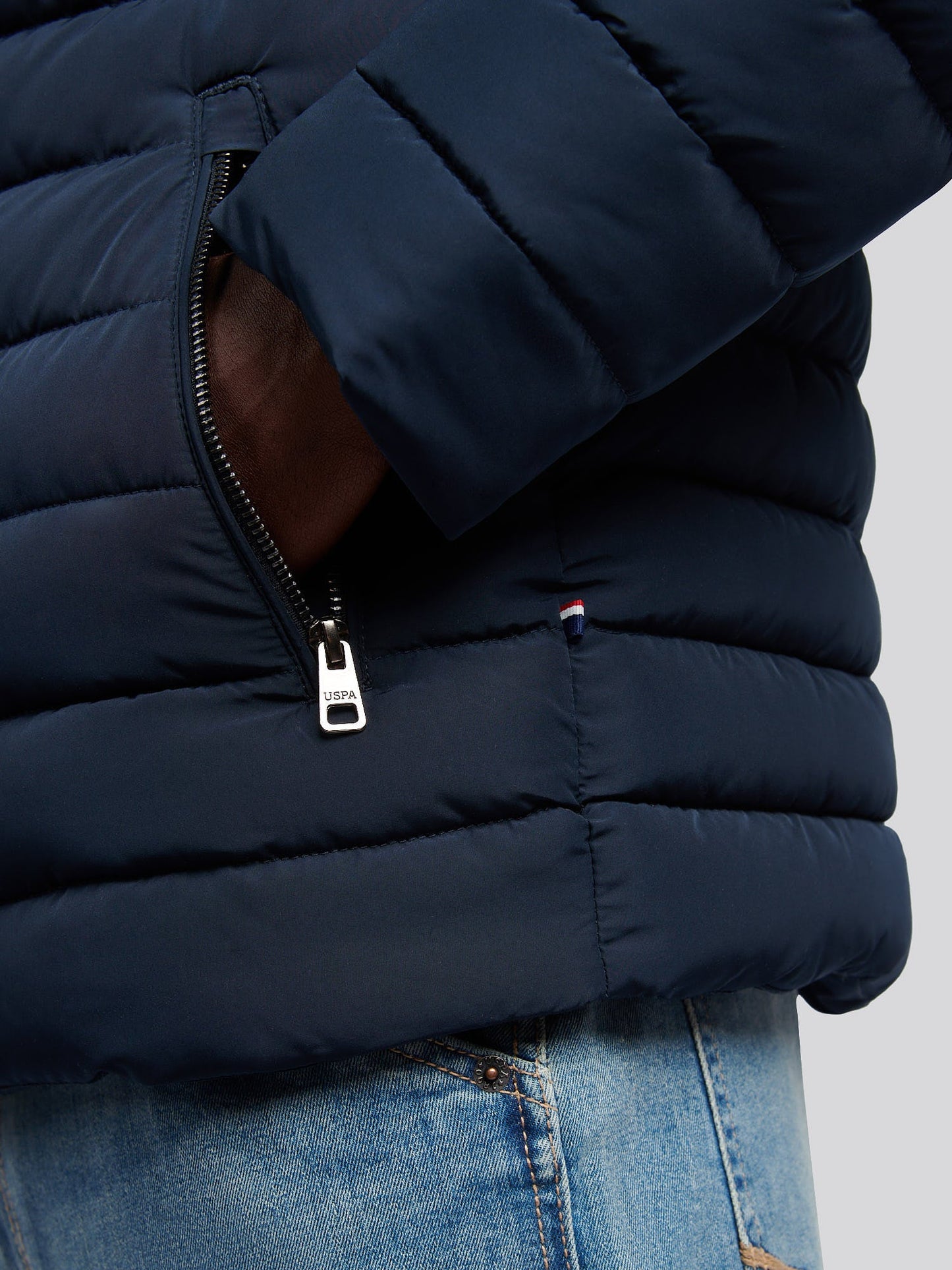 Mens Lightweight Quilted Collared Jacket in Dark Sapphire Navy