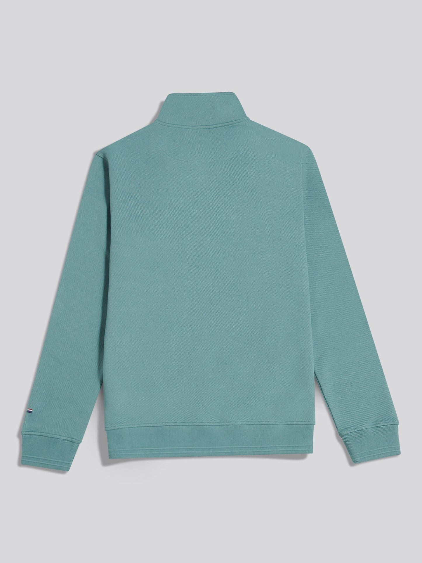 Mens Twill Textured 1/4 Zip Funnel Sweatshirt Arctic