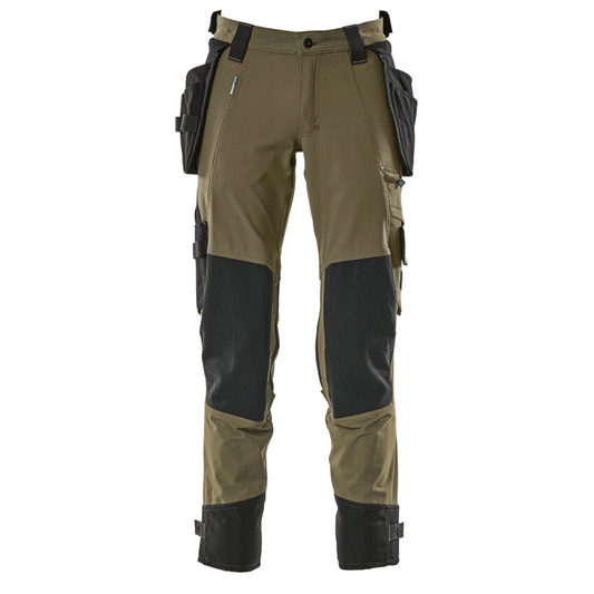Mascot Advanced 17031 Water-Repellent Stretch Holster Pocket Work Trouser Moss Green