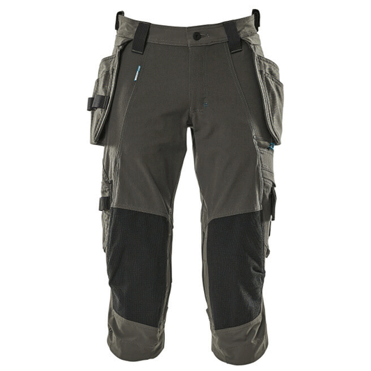 Mascot Advanced 17049 Water-Repellent Knee Pad Holster Pocket Stretch Pirate Trousers Grey