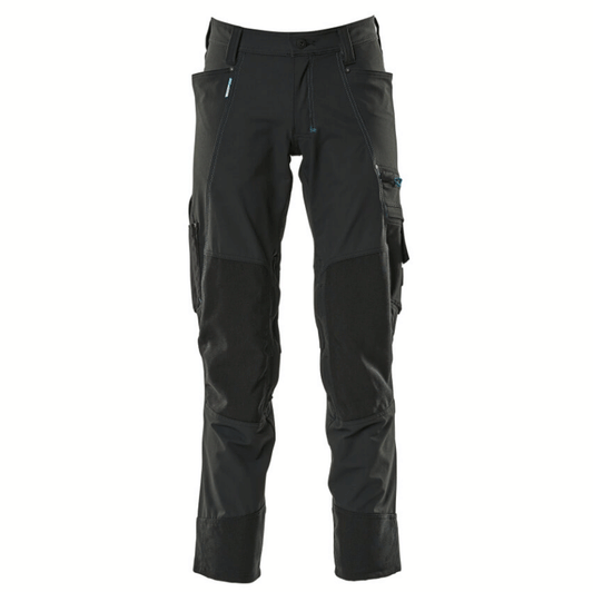 Mascot Advanced 17179 Ultimate Stretch Kneepad Work Trousers Black 31" Waist, 35" Leg