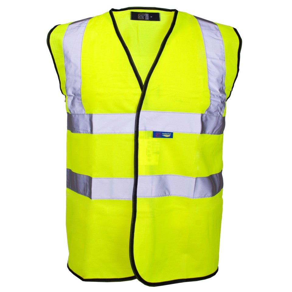 Hi Vis Yellow Vest 2 Band & Brace