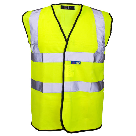 Hi Vis Yellow Vest 2 Band & Brace