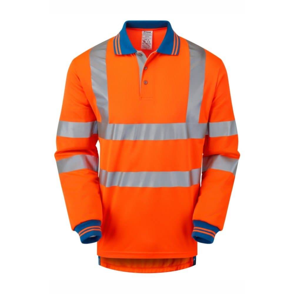 PULSAR PR470-CRS Hi-Vis Orange Cut Resistant Sleeve Polo Shirt Orange Small
