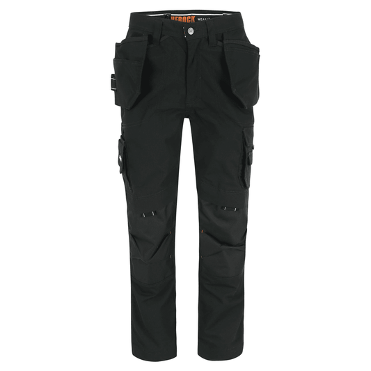 Herock Dagan Short Leg Water-Repellent Holster Pocket Kneepad Trousers Black 32" Waist 28" Leg