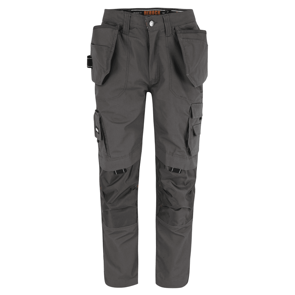 Herock Dagan Short Leg Water-Repellent Holster Pocket Kneepad Trousers Grey 40" Waist, 28" Leg