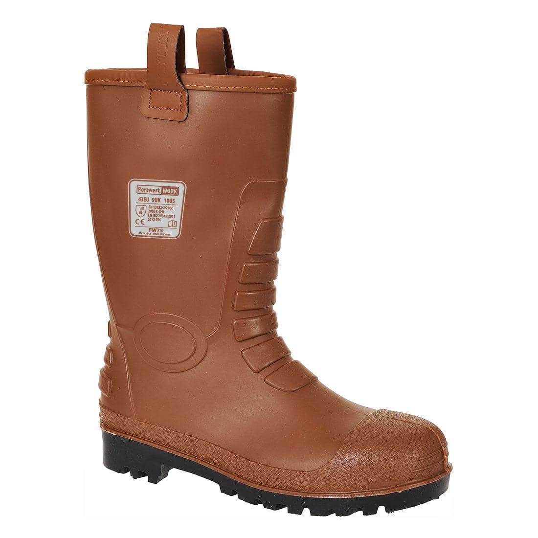 Portwest FW75 Neptune Fur Lined Waterproof Rigger Low Wellington Boot S5 CI
